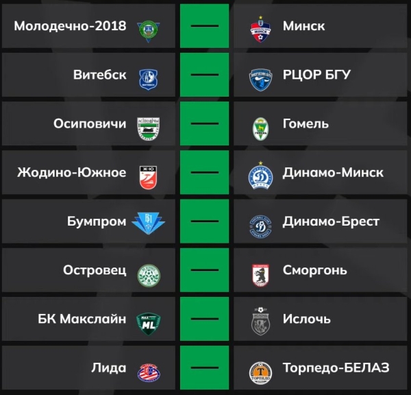 Состоялась жеребьевка 1/16 финала Кубка Беларуси. С кем сыграет «Динамо-Брест»