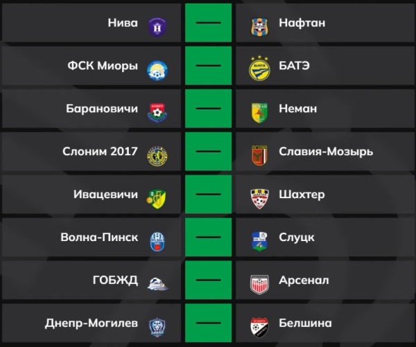 Состоялась жеребьевка 1/16 финала Кубка Беларуси. С кем сыграет «Динамо-Брест»