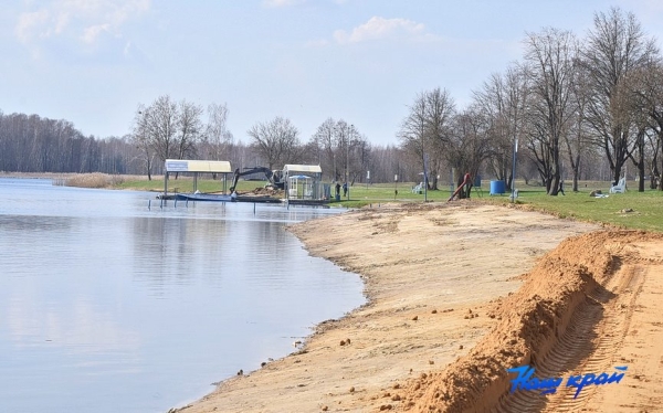 Пляжную зону расширяют в Барановичах на водохранилище Мышанка