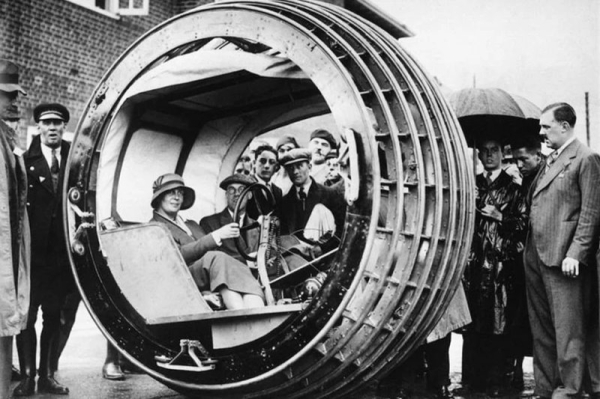 И переобувать не надо! Удивительная история моноколеса Dynasphere из 1930-х