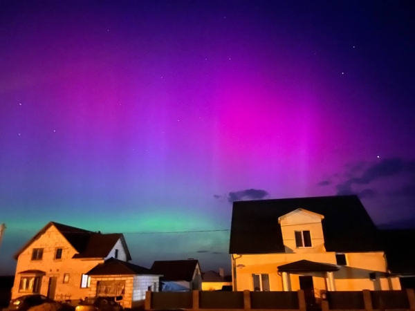 Полярное сияние в небе Беларуси Полярное сияние в небе Беларуси